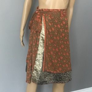 100% Silk Wrap-Around Skirt